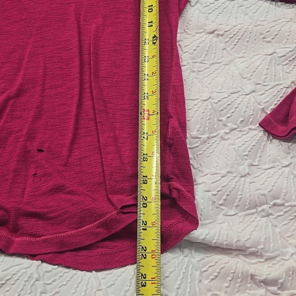 3/$10 Aerie Deep Pink Long Sleeve Blouse - Picture 5 of 6